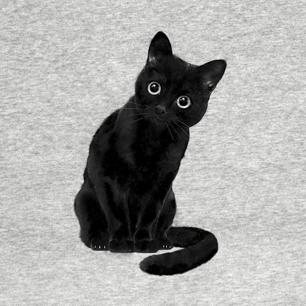 Spooky Cute Black Cat by LauraGraves